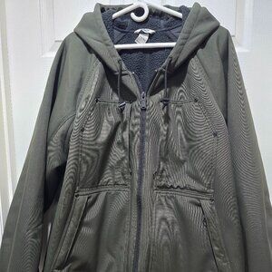 Duluth Men's 2XLT Heavy Jacket Water Resistant Work Chore Barn Green